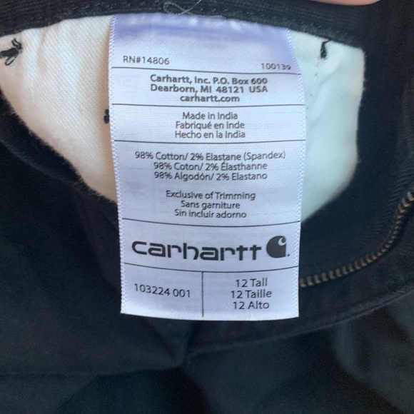 Carhartt woman’s tall black work pants (10/12) - Picture 3 of 3